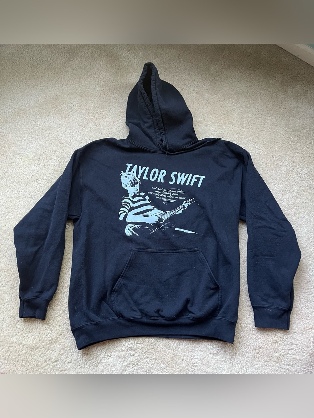 Taylor Swift Black Holy Ground Pullover Hoodie - Size L - GUC - Cotton/Polyester
